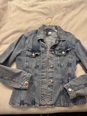 H&M Light Blue Washed Denim Jacket - Women's Jean Jacket